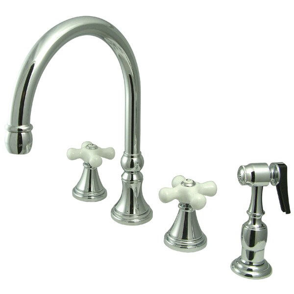 Widespread Kitchen Faucet, Polished Chrome